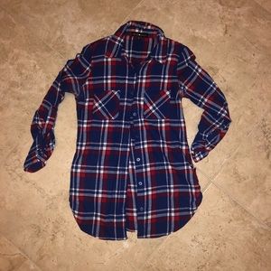 Plaid button down shirt